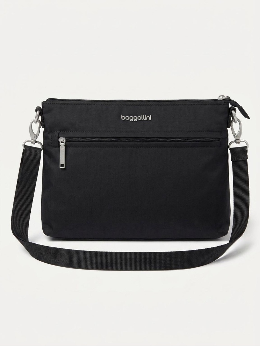 baggallini Black Crossbody Bag - Unisex Everyday Organizer Cut resistant